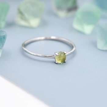 Peridot Ring In Sterling Silver, 5 of 10
