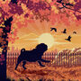 Pug Walking In An Autumn Park. Limited Edition Dog Print, thumbnail 5 of 8