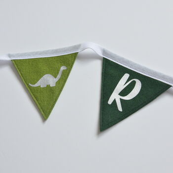 Green Dino Personalised Bunting, 4 of 6
