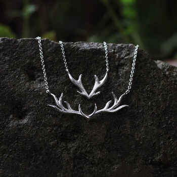 My Baby Deer Antler Wilderness Sterling Silver Necklace, 4 of 7