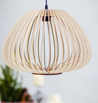 Tulip Wooden Lampshade, Ceiling Lights, 2 of 4