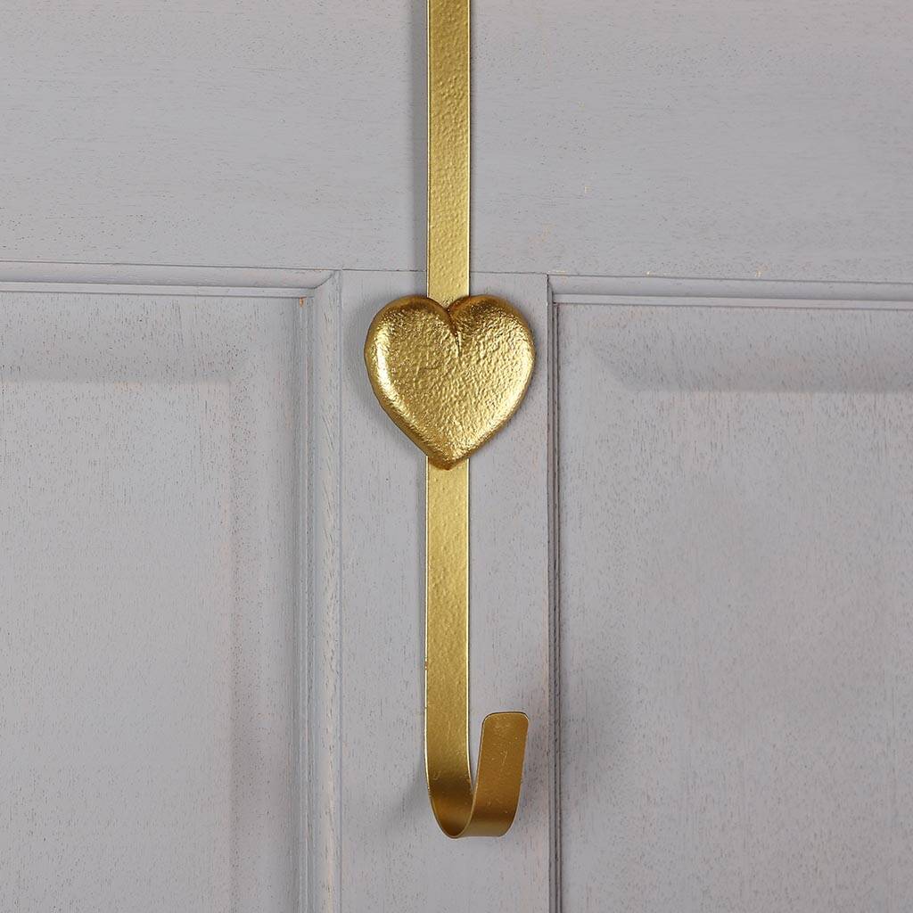 Gold Heart Over Door Wreath Hanger By Dibor