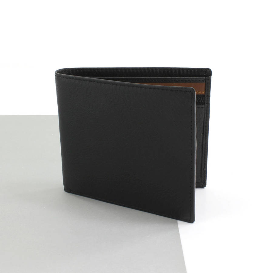personalised italian leather wallet with coin section by the british ...