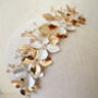 White And Gold Flower Headband, thumbnail 7 of 8