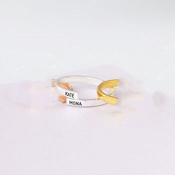 Intertwined Personalised Ring, 6 of 7