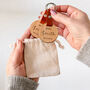 Personalised Mr And Mrs Wooden Keyring Pair For Couples, thumbnail 3 of 4