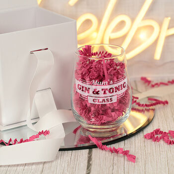 Personalised Any Drink Any Name Stemless Glass, 8 of 8