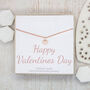 Cz Rose Gold Heart Necklace, Happy Valentines, thumbnail 1 of 4