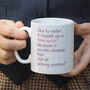 Funny Free Spirit Joke Text Mug Gift, thumbnail 1 of 3