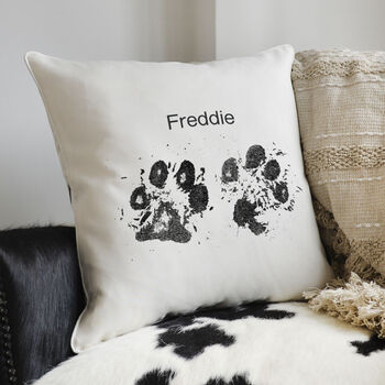 Personalised Pet Paw Print Cushion, 3 of 4