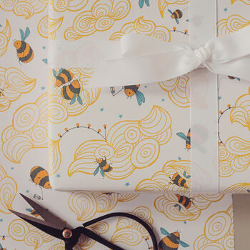 Luxury Wrapping Paper 'Bumble Bee' Print, 2 of 4
