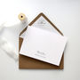 Personalised Thank You Cards Pack Of Six, Kraft, thumbnail 1 of 4