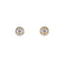 Balmoral Rhodium Gold Or Rose Gold Plated Stud Earrings, thumbnail 3 of 12