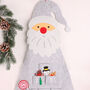 G Decor Large Grey Santa Reusable Advent Calendar, thumbnail 2 of 4