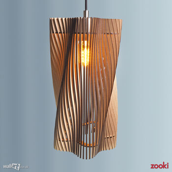 Zooki 27 'Aurvandil' Wooden Pendant Light, 5 of 10