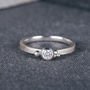 9ct White Gold Seeded Engagement Ring With Diamond, thumbnail 1 of 3