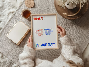 Un Cafe French Coffee Kitchen Giclée Art Print, 5 of 5