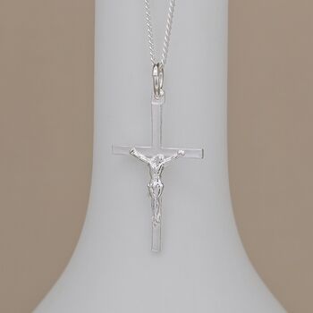 Personalised Sterling Silver Small Crucifix Necklace, 5 of 6