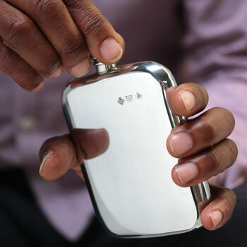 Personalised Sayers London Classic 6oz Pewter Hip Flask, 2 of 5