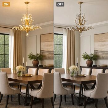 Seven Light Dimmable Crystal Empire Chandelier, 11 of 12