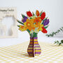 Pop Out Wooden Spring Flowers Card, thumbnail 1 of 12