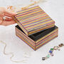 Multicoloured Dhari Fair Trade Papri Wood Trinket Box, thumbnail 3 of 7