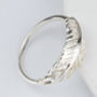 Slender Sterling Silver Sparkle Feather Ring, thumbnail 5 of 10