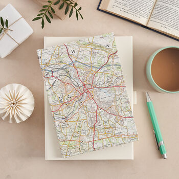 Personalised Map Location Notebook Gift For Teachers, 2 of 9