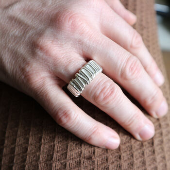 Large Sterling Silver Ring, 2 of 4