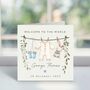 Welcome To The World New Baby Boy Card, thumbnail 1 of 2