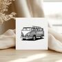 Camping Van – Hand Drawn Travel Greeting Card Illustration, thumbnail 3 of 6