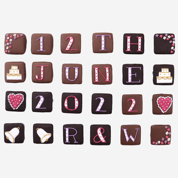 Hand Iced Personalised Wedding Chocolates, 2 of 3