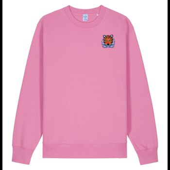 Adults Embroidered Organic Cotton Tiger Sweatshirt, 9 of 12