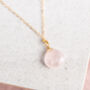 14 Kt Gold Filled Rose Quartz Necklace, thumbnail 3 of 6