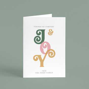 Personalised 'Comfort And Joy' Christmas Card Pack, 3 of 4