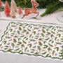 Christmas Placemats With Holly Foliage Design, thumbnail 2 of 3