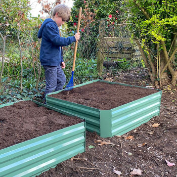 Sage Green Veggie And Herb Raised Bed With Liner, 4 of 7