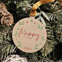 Personalised Mummy To Be Wooden Christmas Bauble, thumbnail 1 of 4