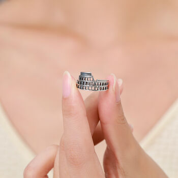 Colosseum Inspired Sterling Silver Adjustable Ring, 4 of 12
