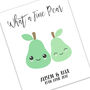 Personalised Fine Pear Wedding Print, thumbnail 5 of 6