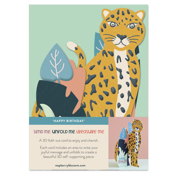 Happy Birthday 3D Card Leopard, 2 of 2