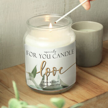 Personalised Love Large Scented Candle Jar, 2 of 5