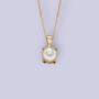 Genuine Ivory Freshwater Pearl Necklace In 9ct Gold, thumbnail 3 of 12