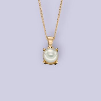 Genuine Ivory Freshwater Pearl Necklace In 9ct Gold, 3 of 12