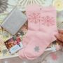 Silver Glitter Purse, Socks And Chocolate Christmas Gift For Her – With Optional Candle, thumbnail 1 of 8