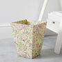 Marbled Botanicals Wastepaper Bin And Liner, thumbnail 1 of 6