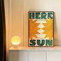 Here Comes The Sun Print, Hand Painted Wall Art, thumbnail 5 of 8