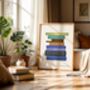 Northumberland Coast Book Stack Art Print, thumbnail 2 of 6