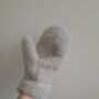 Grey Merino Wool Cloud Mittens, thumbnail 4 of 7