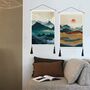 Two Pack Misty Mountain Tapestry Wall Hanging Décor, thumbnail 2 of 7